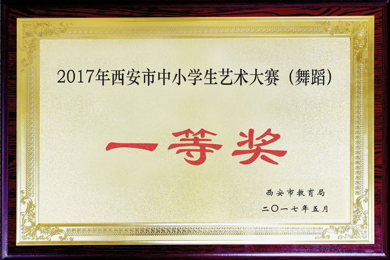 西安市中小学生艺术大赛舞蹈 比赛一等奖第一名